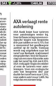 Financier uw droomauto met de AXA Auto Lening