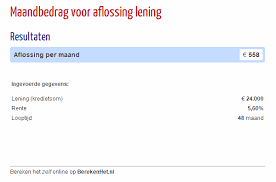 maandlasten berekenen lening